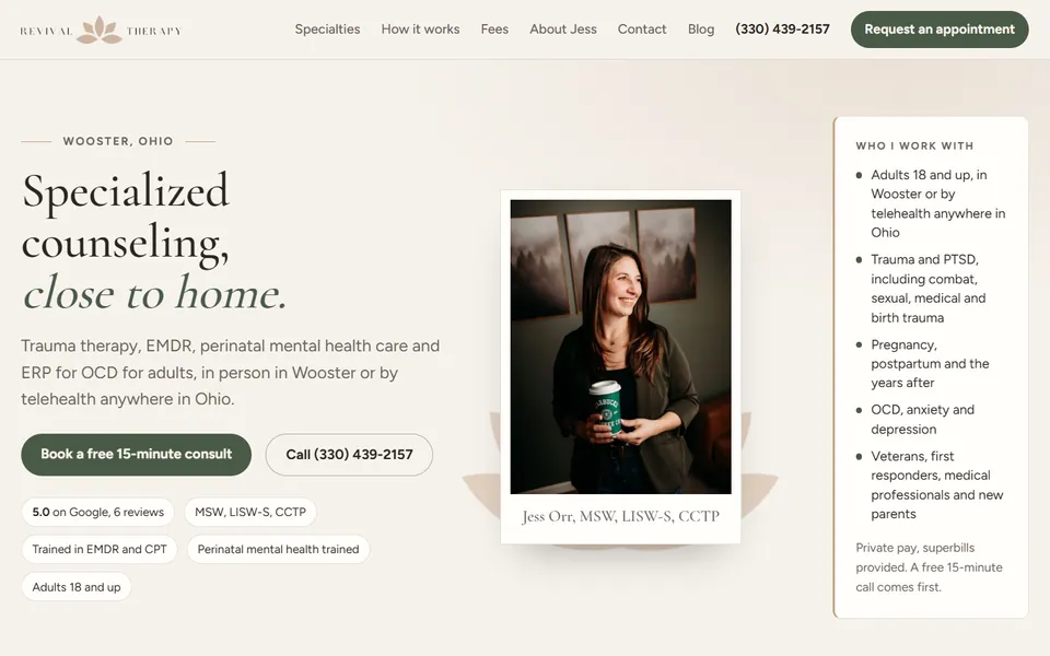 The home page of revivaltherapy.net