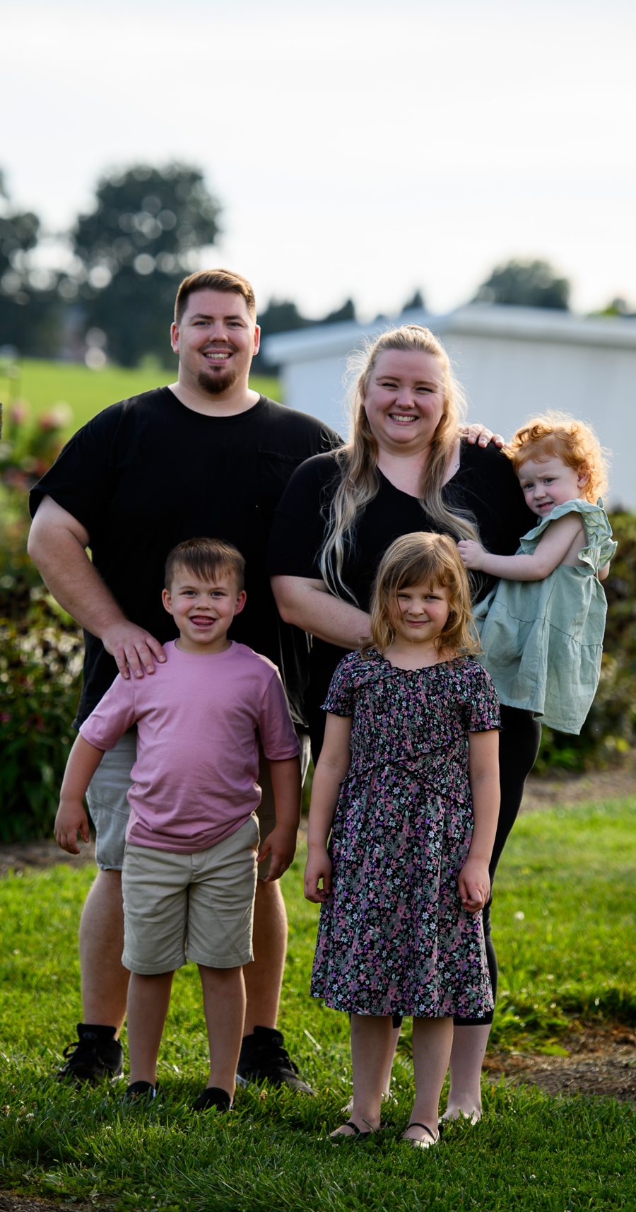 Chad Tennent and his family in Wooster, Ohio