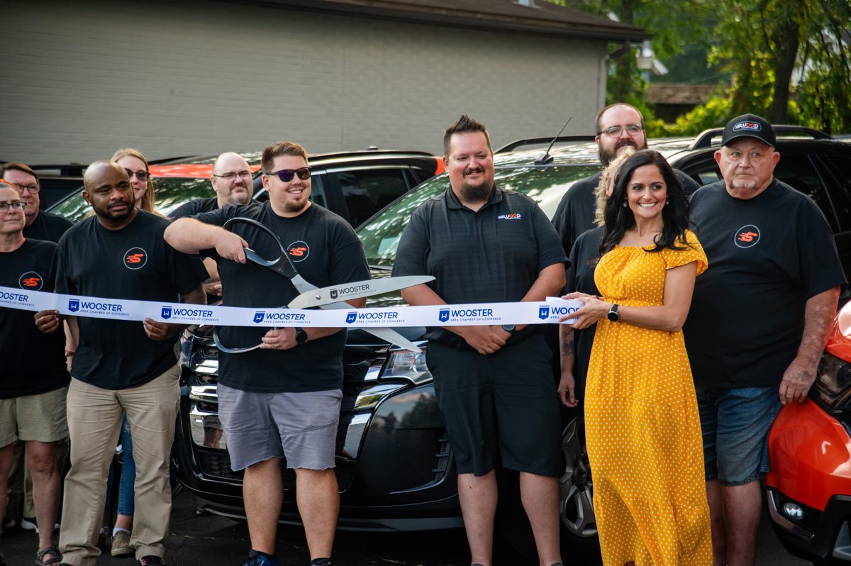Chad at the Swoop ribbon cutting with the Wooster Area Chamber of Commerce